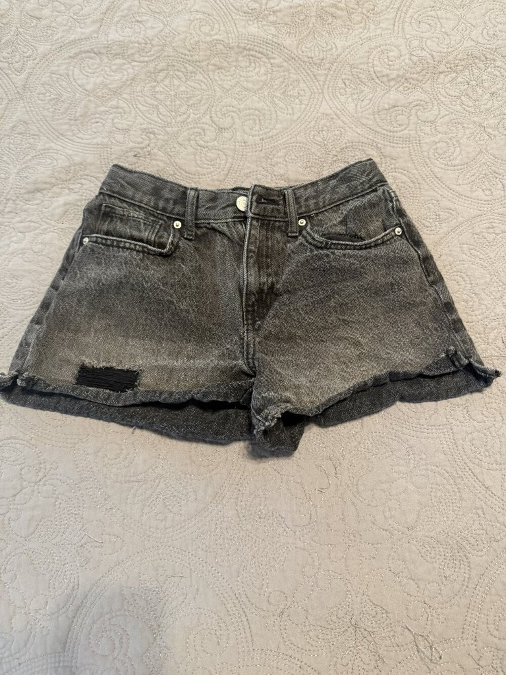 Black Denim Shorts